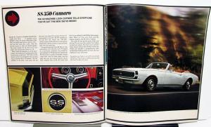 Original 1967 Chevrolet Camaro RS SS Dealer Sales Brochure 396 350 327
