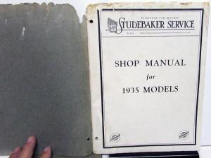 1935 Studebaker Dealer Shop Service Manual Repair Dictator Commander President