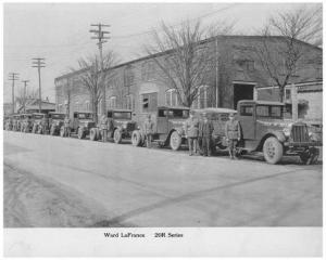 1928 Ward LaFrance 2-Dr Series Truck Fleet Press Photo 0001 - Military