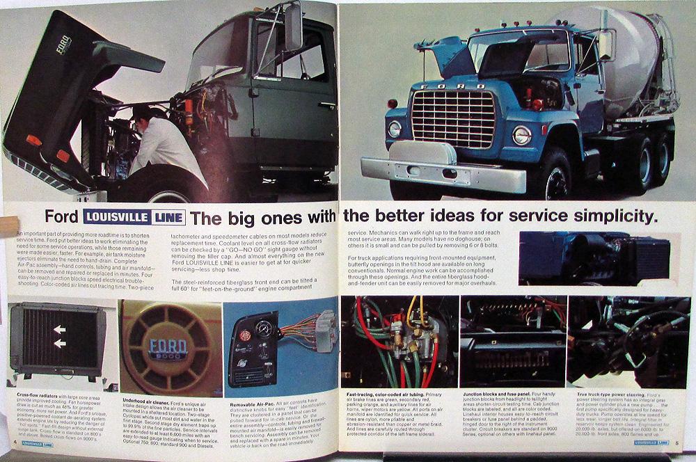 1970 Ford Louisville Line Truck Series L Ln Lt Lnt Canadian