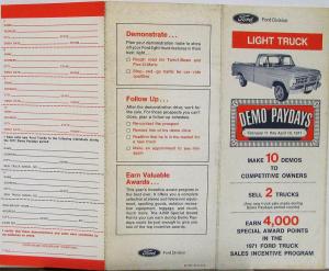 1971 Ford Light Truck Pickup Explorer Ranchero  Sales Program Dealers Folder