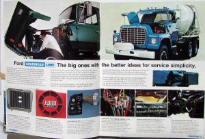 1971 Ford Louisville Long Short Conventional L Series Trucks Sales Brochure