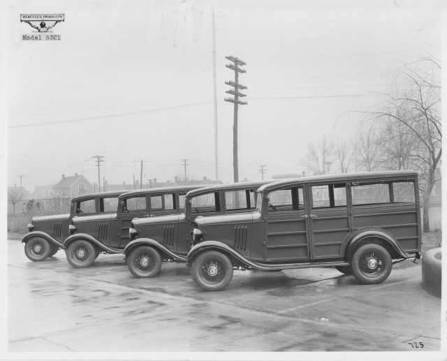 1934 Chevrolet with Hercules Body Fleet of Trucks Press Photo 0271