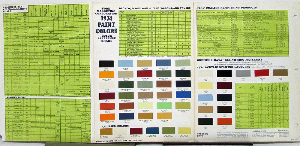 Econo Paint Color Chart