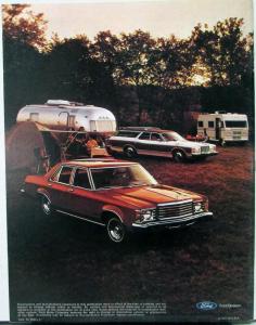 1975 Ford Recreation Vehicles Towing Trailering Info Sales Brochure Catalog