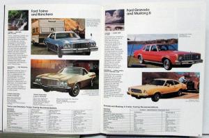 1975 Ford Recreation Vehicles Towing Trailering Info Sales Brochure Catalog