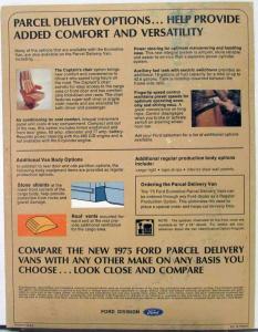 1975 Ford Parcel Delivery Van E Series Sales Folder Brochure Original