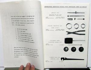 1934-1938 Cadillac La Salle Approved Service Tools Catalog Specialty Repro