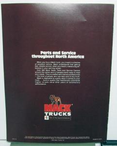 1981 Mack MC Low-Profile Cabover Trucks Dealer Sales Brochure Delivery Orig