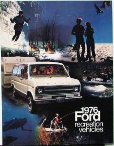 1976 Ford Rec Vehicles Pickup Trucks Cars Vans Bronco Sales Brochure Original