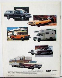 1976 Ford Rec Vehicles Pickup Trucks Cars Vans Bronco Sales Brochure Original