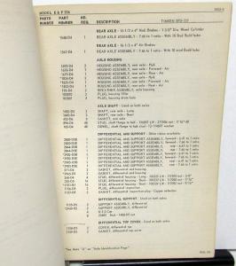 1952 REO Trucks Dealer Repair Parts Book Catalog E & F Tandem Models Orig