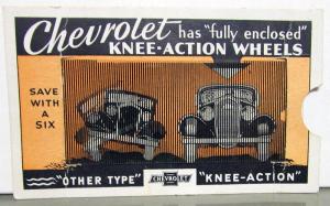 1934-35 Chevrolet Dealer Pocket Sales Display Knee-Action Suspension Rare Chevy