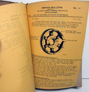 Early 1940s Autocar Trucks Dealer Service Parts Bulletins C10 Shop Manual Update
