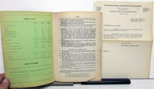 1940-1941 International IH Trucks Parts Catalog Book MT-49 Model D DS DR 500