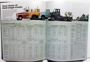 1978 Ford L Line 900 8000 & 9000 Series Trucks Gas & Diesel Sales Brochure Orig