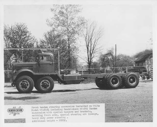 1950s Hendrickson Front Tandem Steering Truck Press Photo 0007