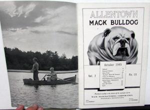 1945 Allentown Mack Bulldog Truck Factory Employee Newsletter Magazine October