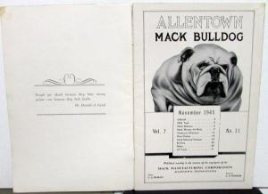 1945 Allentown Mack Bulldog Truck Factory Employee Newsletter Magazine November