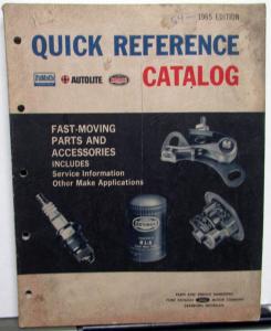 1965 Ford Quick Reference Parts Catalog Mustang Falcon Fairlane Galaxie Pick-up