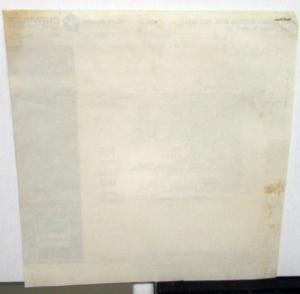 1967 Plymouth Sport Fury Dealer Window Sticker 2 Door Hardtop MSRP Price Orig