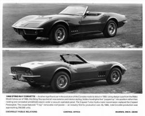 1968 Chevrolet Stingray Corvette Press Photo 0295