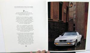 1990 Chrysler TC By Maserati Dealer Prestige Sales Brochure Original