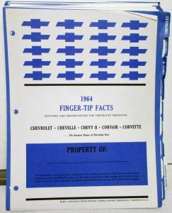 1964 Chevrolet Finger Tip Facts Dealer Album Chevelle Corvette Impala Corvair