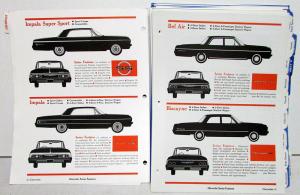 1964 Chevrolet Finger Tip Facts Dealer Album Chevelle Corvette Impala Corvair