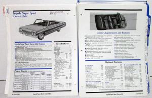 1964 Chevrolet Finger Tip Facts Dealer Album Chevelle Corvette Impala Corvair