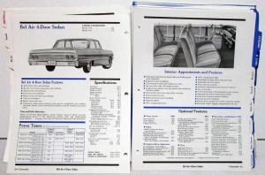 1964 Chevrolet Finger Tip Facts Dealer Album Chevelle Corvette Impala Corvair