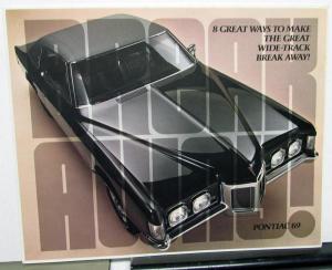1969 Pontiac Dealer Sales Brochure Mailer Wide Track LeMans GTO Firebird
