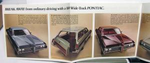 1969 Pontiac Dealer Sales Brochure Mailer Wide Track LeMans GTO Firebird