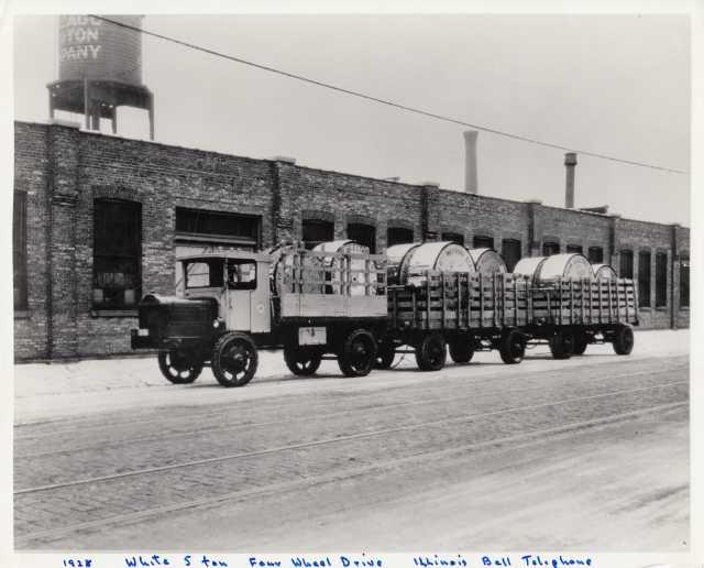 1928 White 5 Ton 4 Wheel Drive Truck Press Photo 0044 - Illinois Bell Telephone
