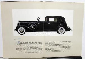 1936 Lincoln V12 Cabriolet ORIGINAL Sales Brochure Folder Cabriolet Body Brunn