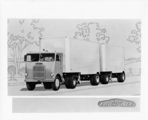 1955 White Freightliner Tandem Trailer Truck Illustrative Photo Press Photo 0048