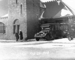 1928 Mack Bus to Canton Junction & No Easton in Stoughton MA Press Photo 0164