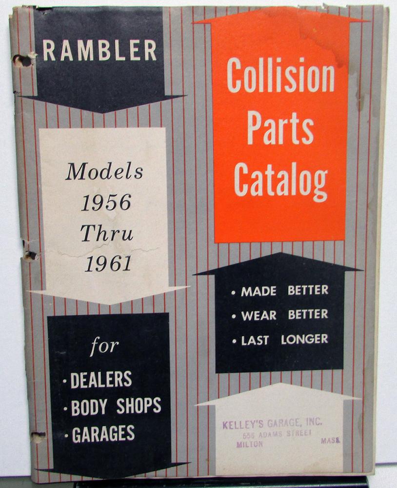 1956 1957 1958 1959 1960 1961 Rambler Collision Parts Catalog