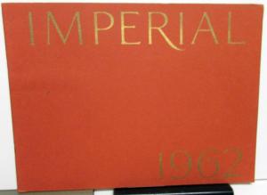 1962 Imperial Dealer Prestige Sales Brochure Crown Le Baron Convertible Original