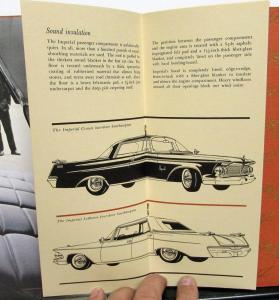 1962 Imperial Dealer Prestige Sales Brochure Crown Le Baron Convertible Original