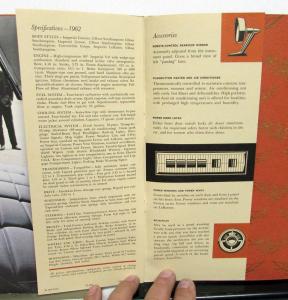 1962 Imperial Dealer Prestige Sales Brochure Crown Le Baron Convertible Original