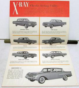 1961 Rambler Ambassador X-Ray Sales Brochure Comparison With Competition Orig