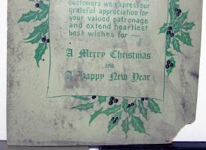 Vintage Ford Dealer Service Department Cardboard Sign Seasons Greetings Rare
