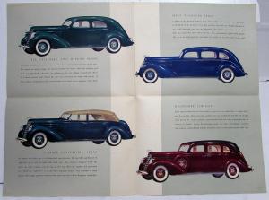 1937 Lincoln V12 ORIGINAL Sales Brochure Folder Poster Breline Sedan Limo Specs