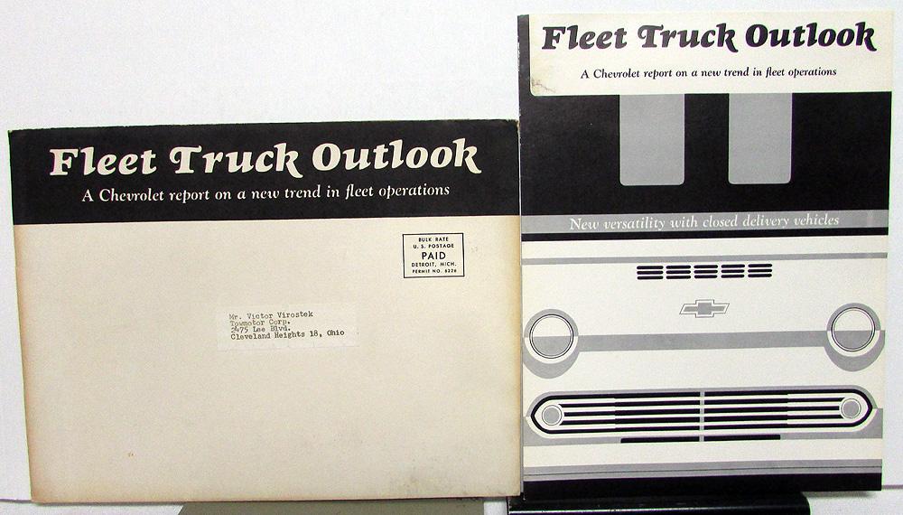 1965 Chevrolet Dealer Sales Brochure Mailer Chevy Van Closed Delivery Truck Orig