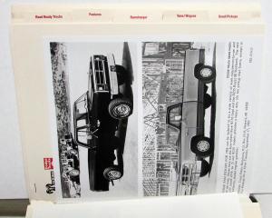 1986 Dodge Truck New Models Press Kit Media Release Pickup Ramcharger Van