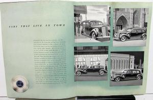 1937 Lincoln Cars That Live In Town ORIGINAL Color Sales Brochure with Specs