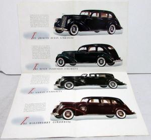 1937 Lincoln Cars That Live In Town ORIGINAL Color Sales Brochure with Specs
