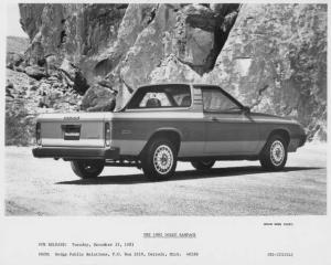 1982 Dodge Rampage Press Photo 0064