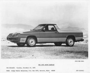 1982 Dodge Rampage Press Photo 0065